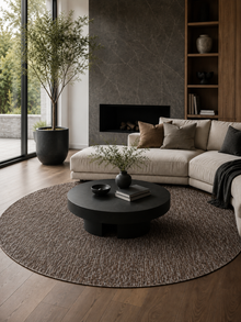 Rond Modern Vloerkleed - NIZZA 1800 BROWN
