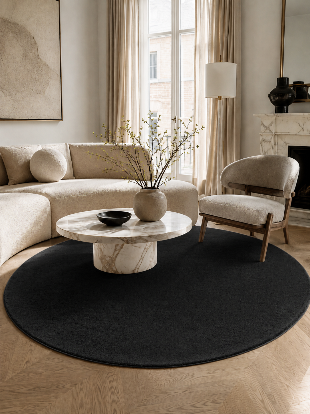Rond POUFFY 5100 BLACK