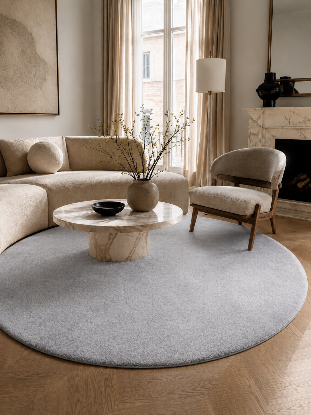 Rond POUFFY 5100 GREY