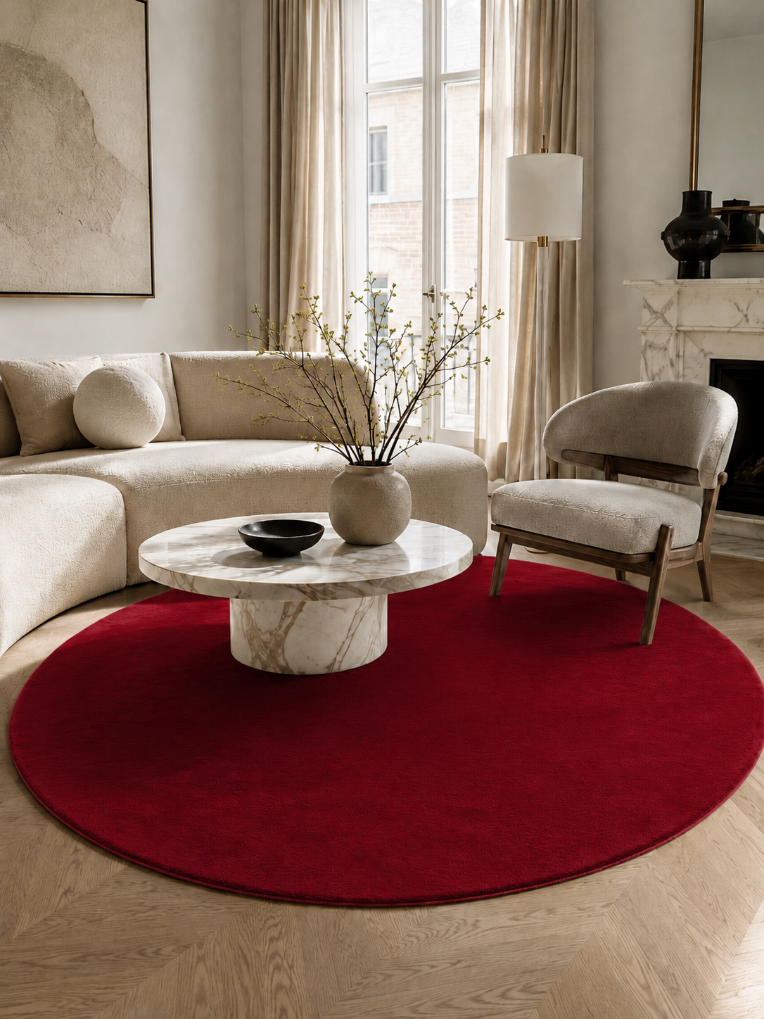 Rond POUFFY 5100 RED