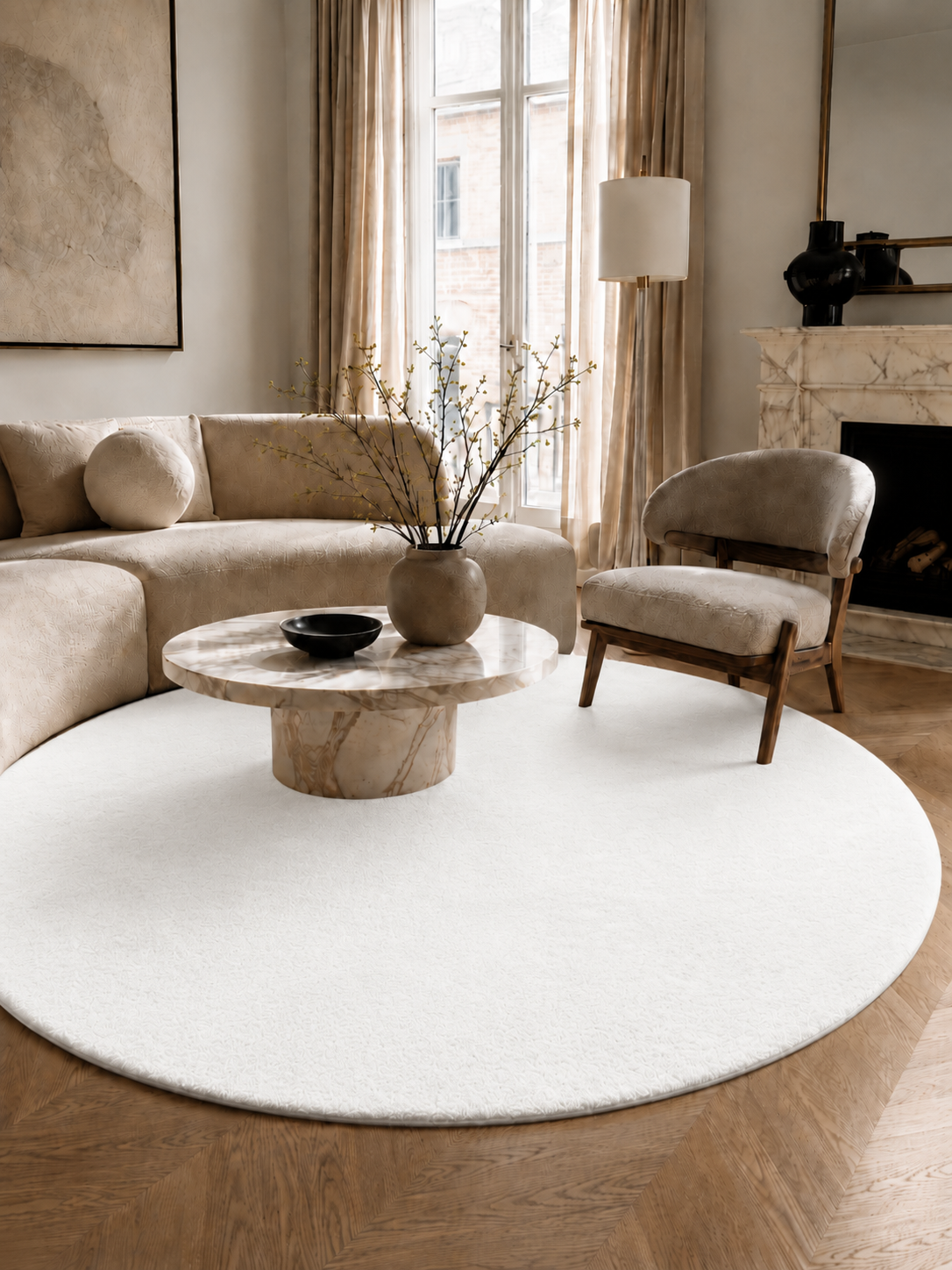 Rond POUFFY 5100 WHITE