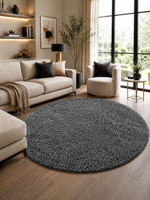 Rond Shaggy Hoogpolig Vloerkleed - LIFE 1500 GREY