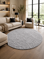Rund Hochflor Teppich Shaggy - LIFE 1500 LIGHTGREY