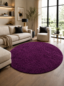 Rond Shaggy Hoogpolig Vloerkleed - LIFE 1500 LILA