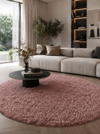 Rond Shaggy Hoogpolig Vloerkleed - SYDNEY 3000 ROSE