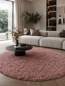 Rond Shaggy Hoogpolig Vloerkleed - SYDNEY 3000 ROSE