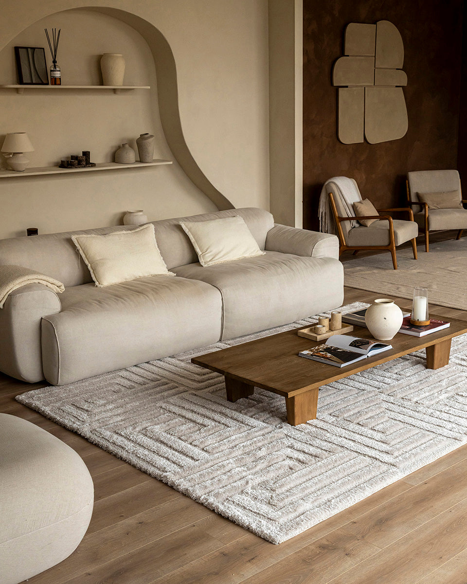 Modern Vloerkleed – Mallorca Wit