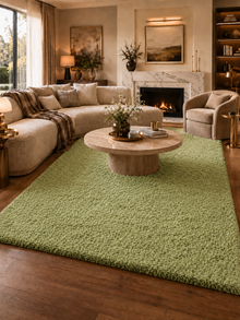 Shaggy Hoogpolig Vloerkleed - LIFE 1500 GREEN