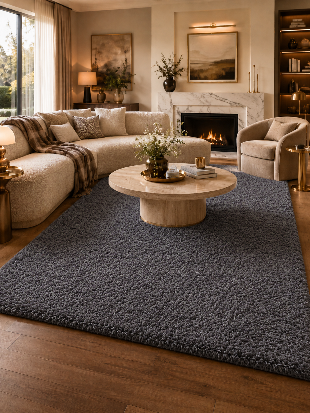 Shaggy Hoogpolig Vloerkleed - LIFE 1500 GREY