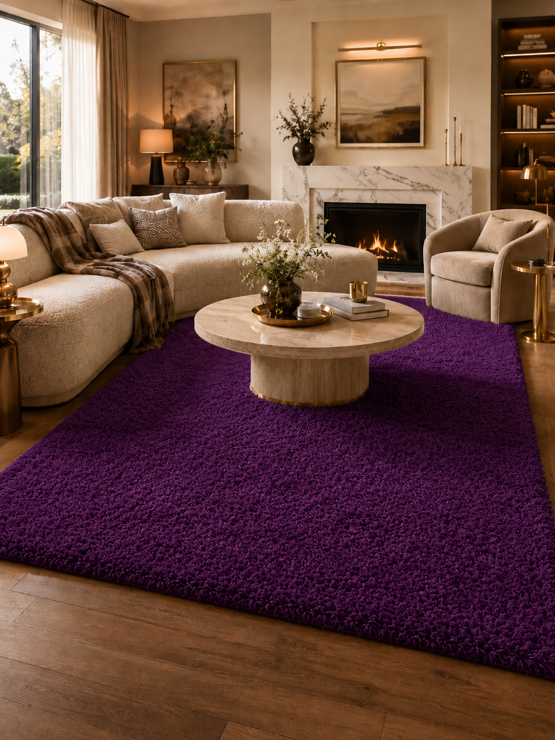 Shaggy Hoogpolig Vloerkleed - LIFE 1500 LILA