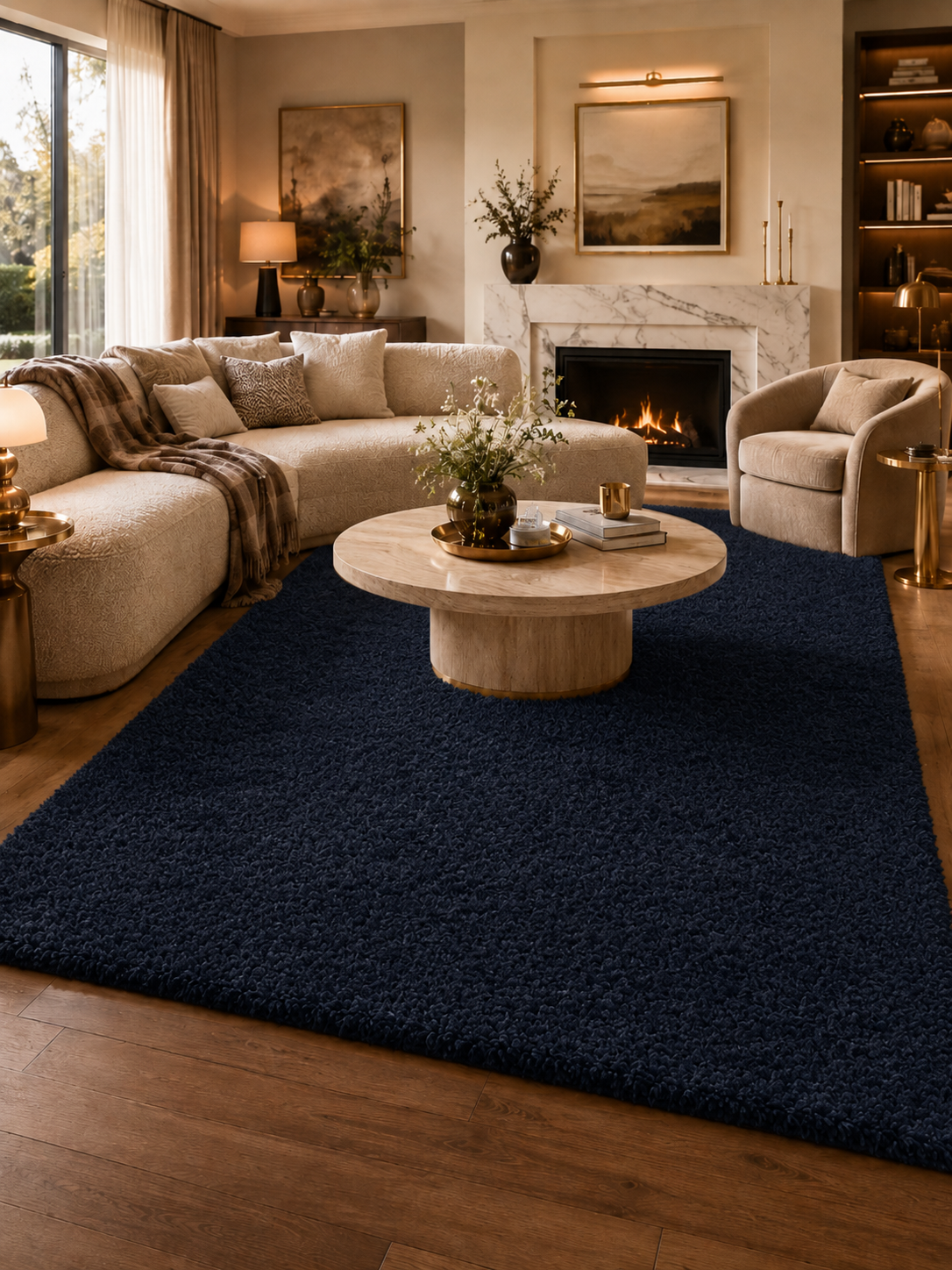 Shaggy Hoogpolig Vloerkleed - LIFE 1500 NAVY