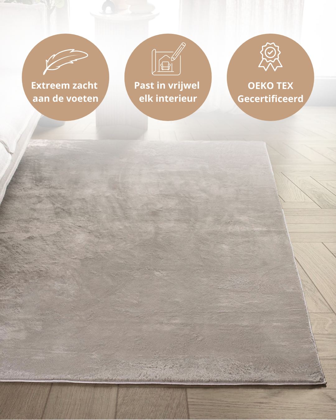 Japandi Vloerkleed - Terra Plano Taupe