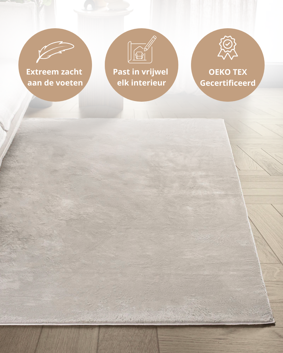 Japandi Vloerkleed - Terra Plano Beige