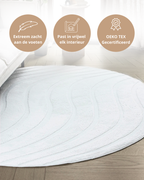 Rond Japandi Vloerkleed - Ovara Maris Gebroken Wit