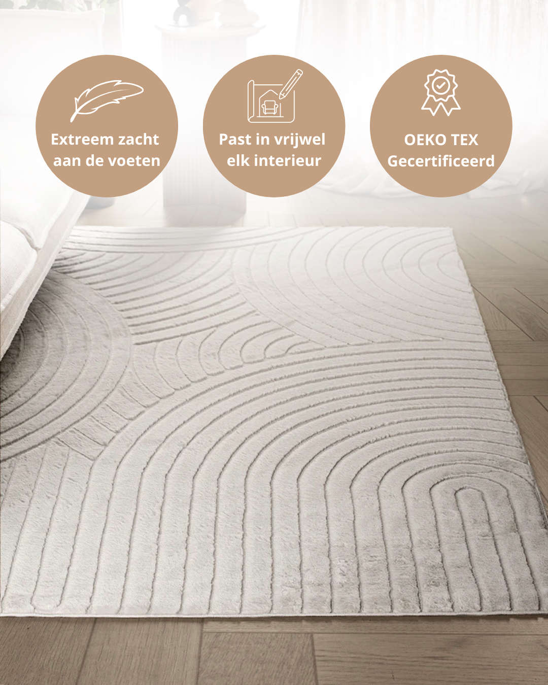 Japandi Vloerkleed - Terra Zenith Taupe