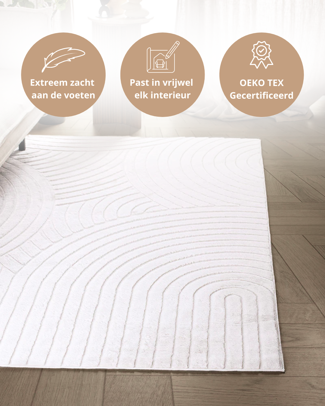 Japandi Vloerkleed - Terra Zenith Gebroken Wit