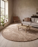 Rond Noa Shaggy Beige