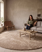 Rond Noa Shaggy Beige