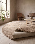 Rond Noa Shaggy Beige