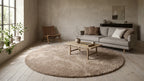 Rond Noa Shaggy Beige