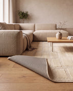 Japandi Vloerkleed Linea Block Creme