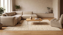 Japandi Vloerkleed Linea Block Creme