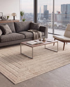 Japandi Vloerkleed Linea Frame Beige