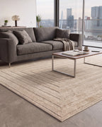 Japandi Vloerkleed Linea Frame Beige
