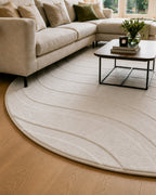 Rond Japandi Vloerkleed - Ovara Maris Creme
