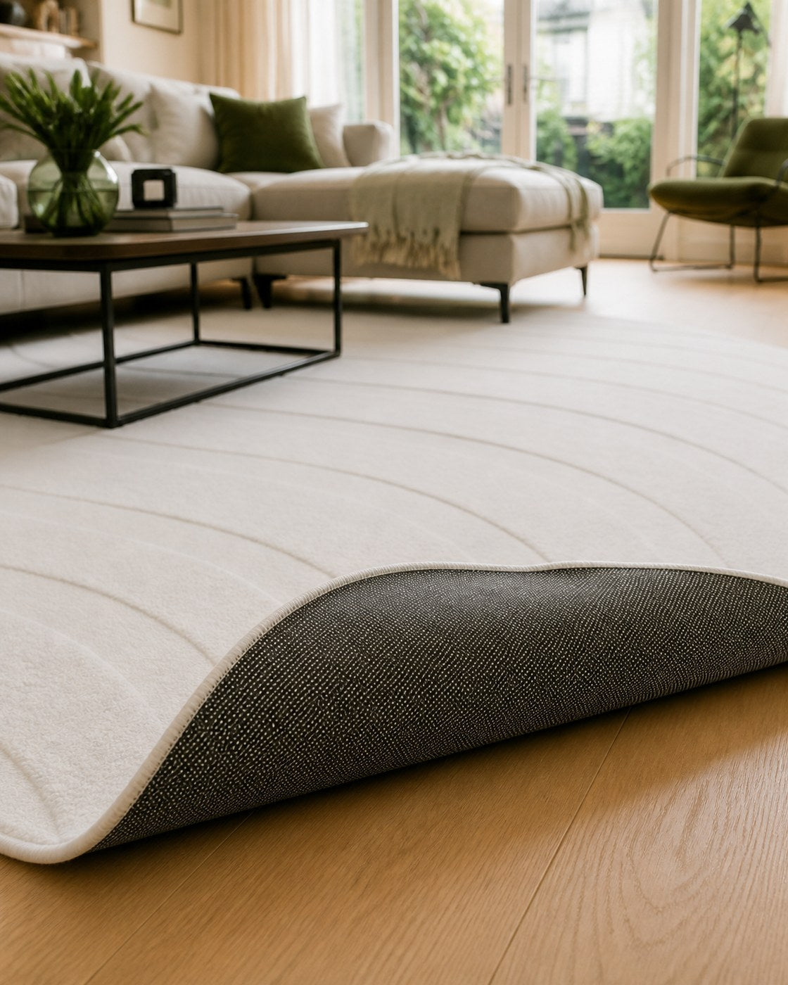 Rond Japandi Vloerkleed - Ovara Maris Creme