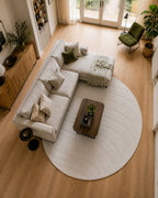 Rond Japandi Vloerkleed - Ovara Maris Creme