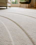 Rond Japandi Vloerkleed - Ovara Maris Creme