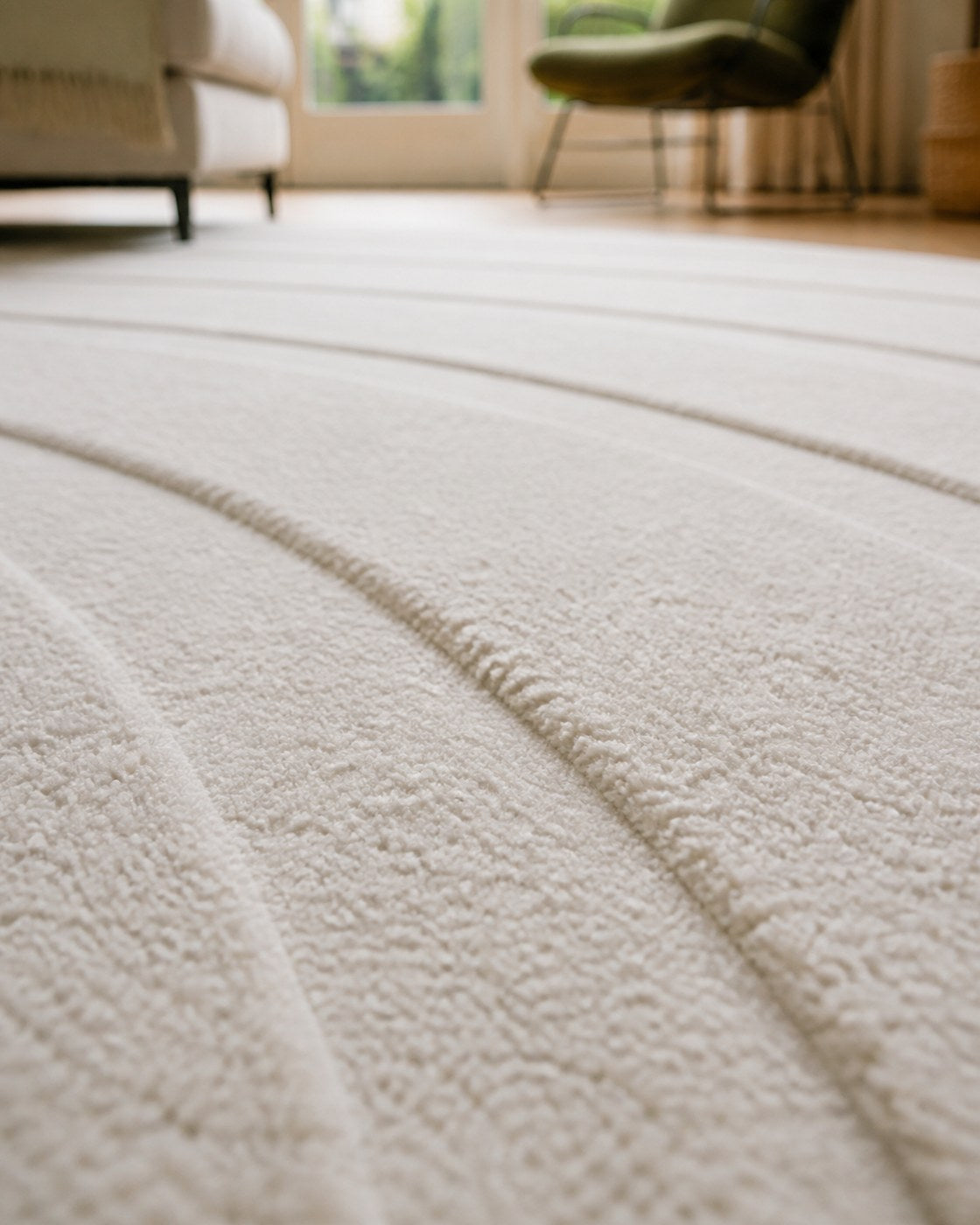 Rond Japandi Vloerkleed - Ovara Maris Creme