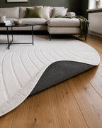 Rond Japandi Vloerkleed - Ovara Zenith Creme