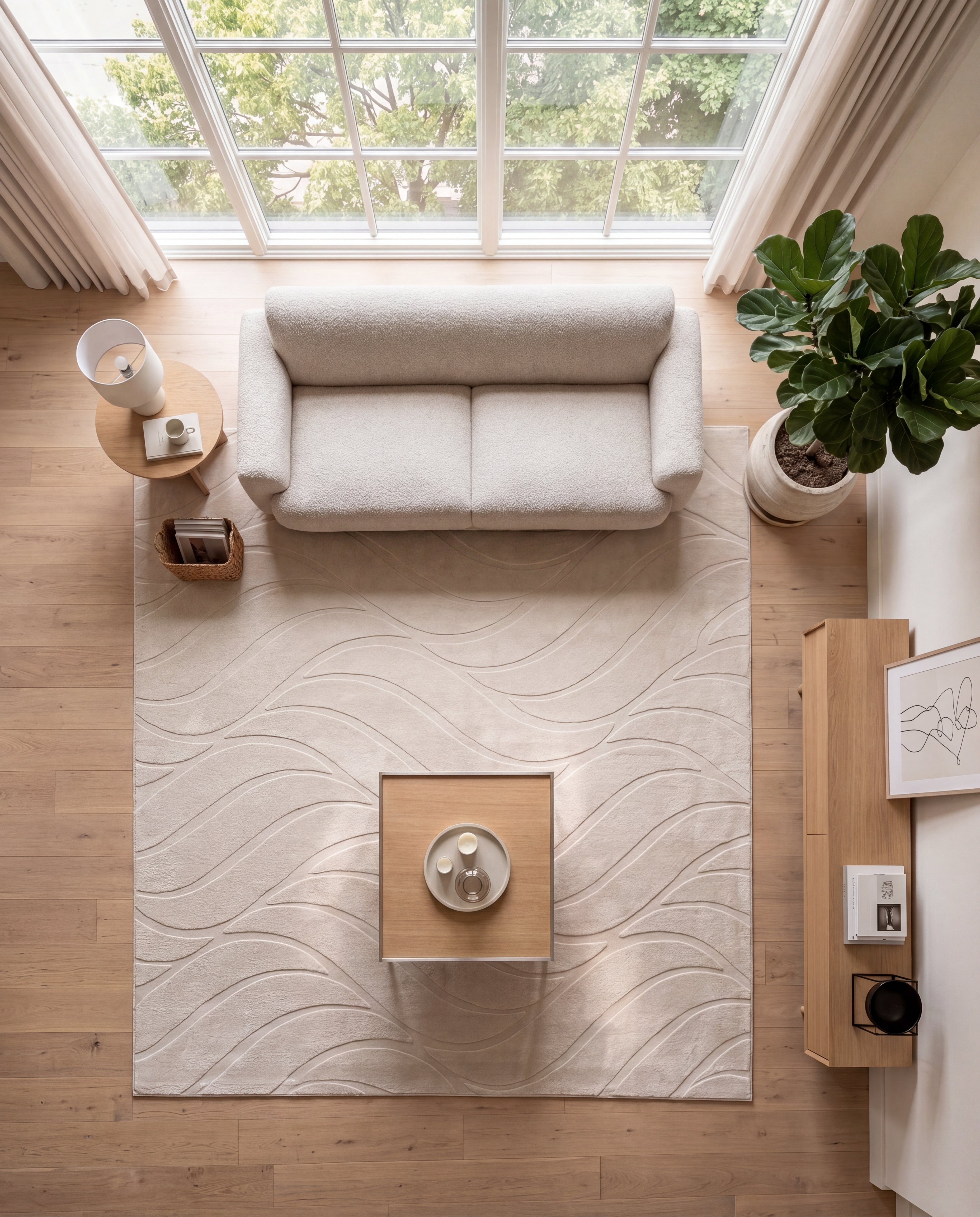 Japandi Vloerkleed Flova Beige