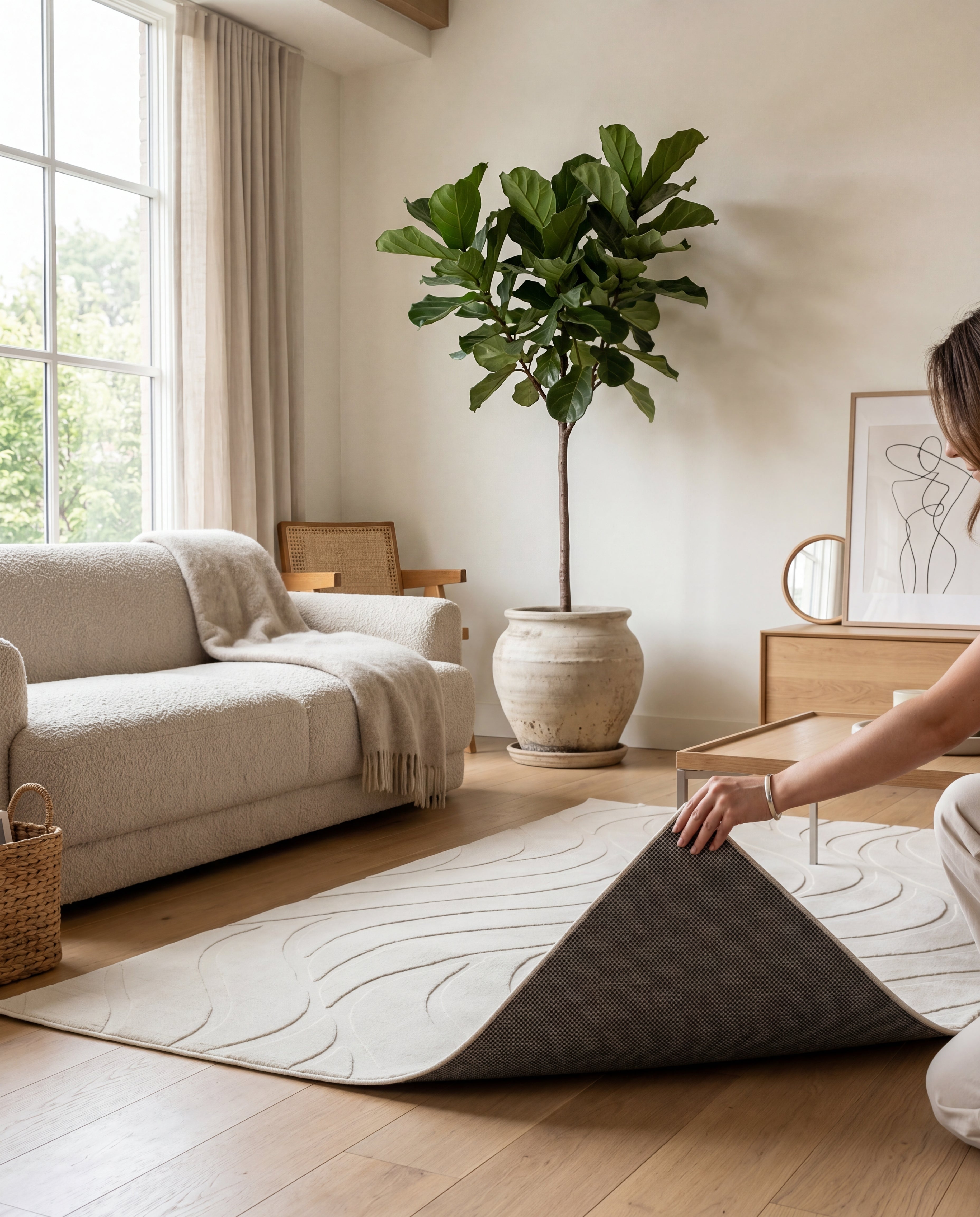 Japandi Vloerkleed Flova Beige