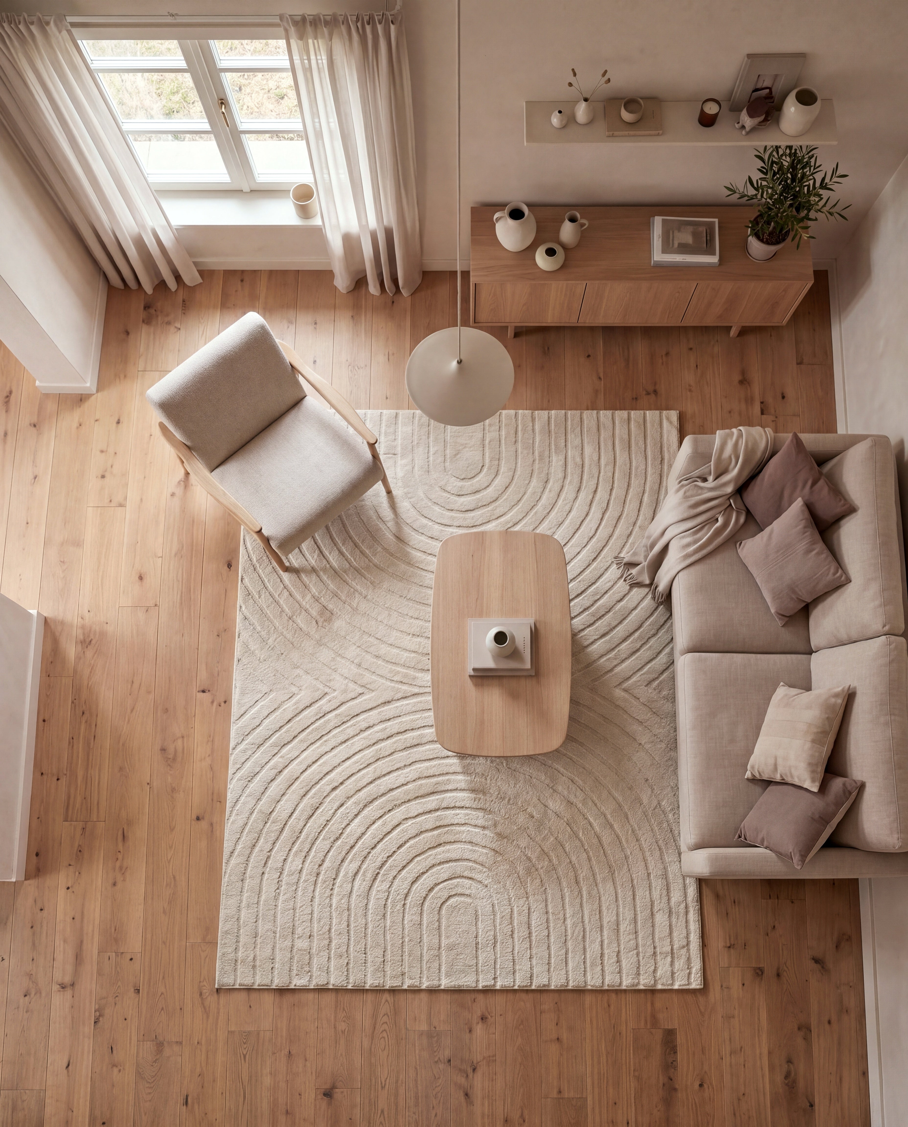 Japandi Vloerkleed - ART 1121 CREAM