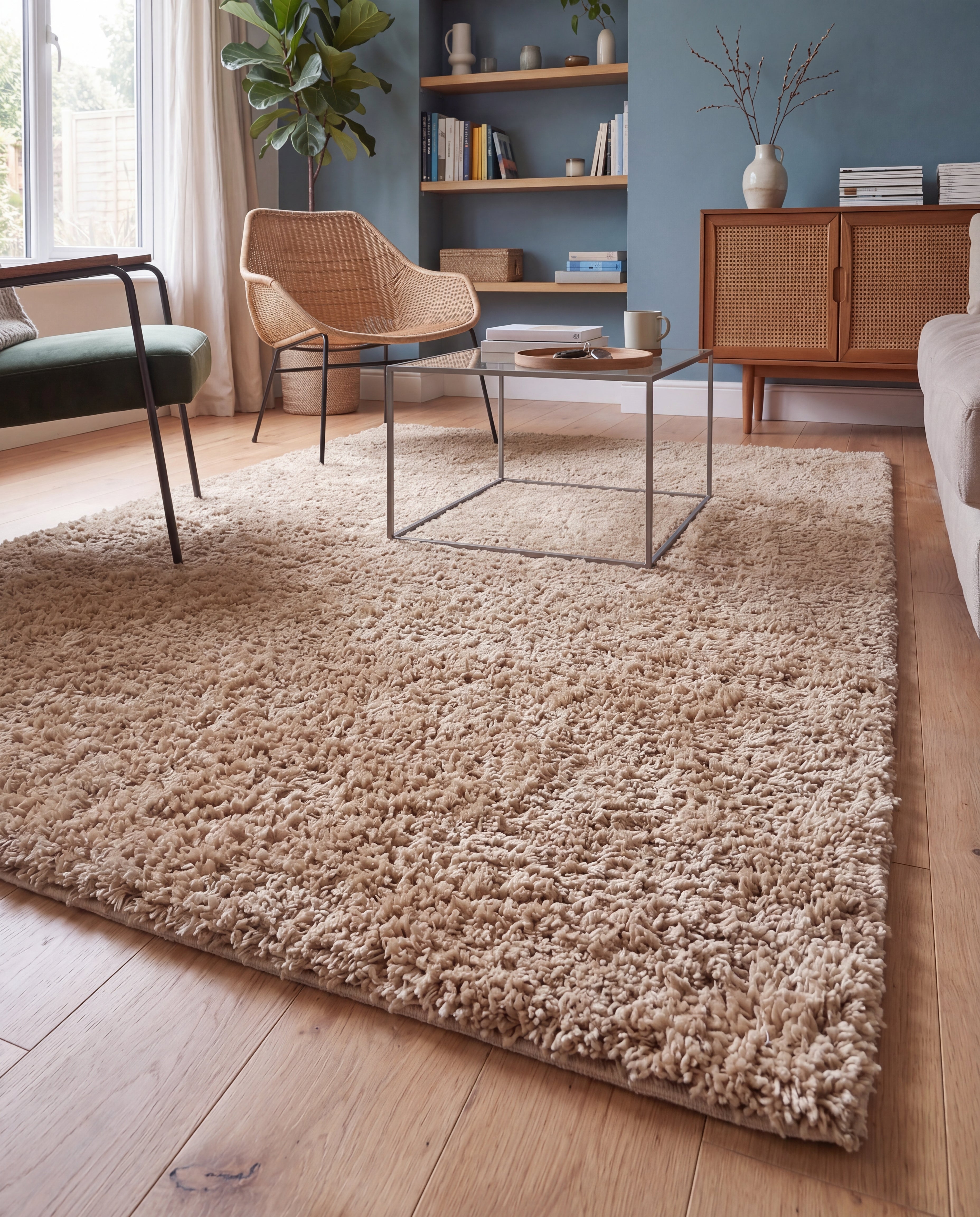 Shaggy Hoogpolig Vloerkleed - LIFE 1500 BEIGE