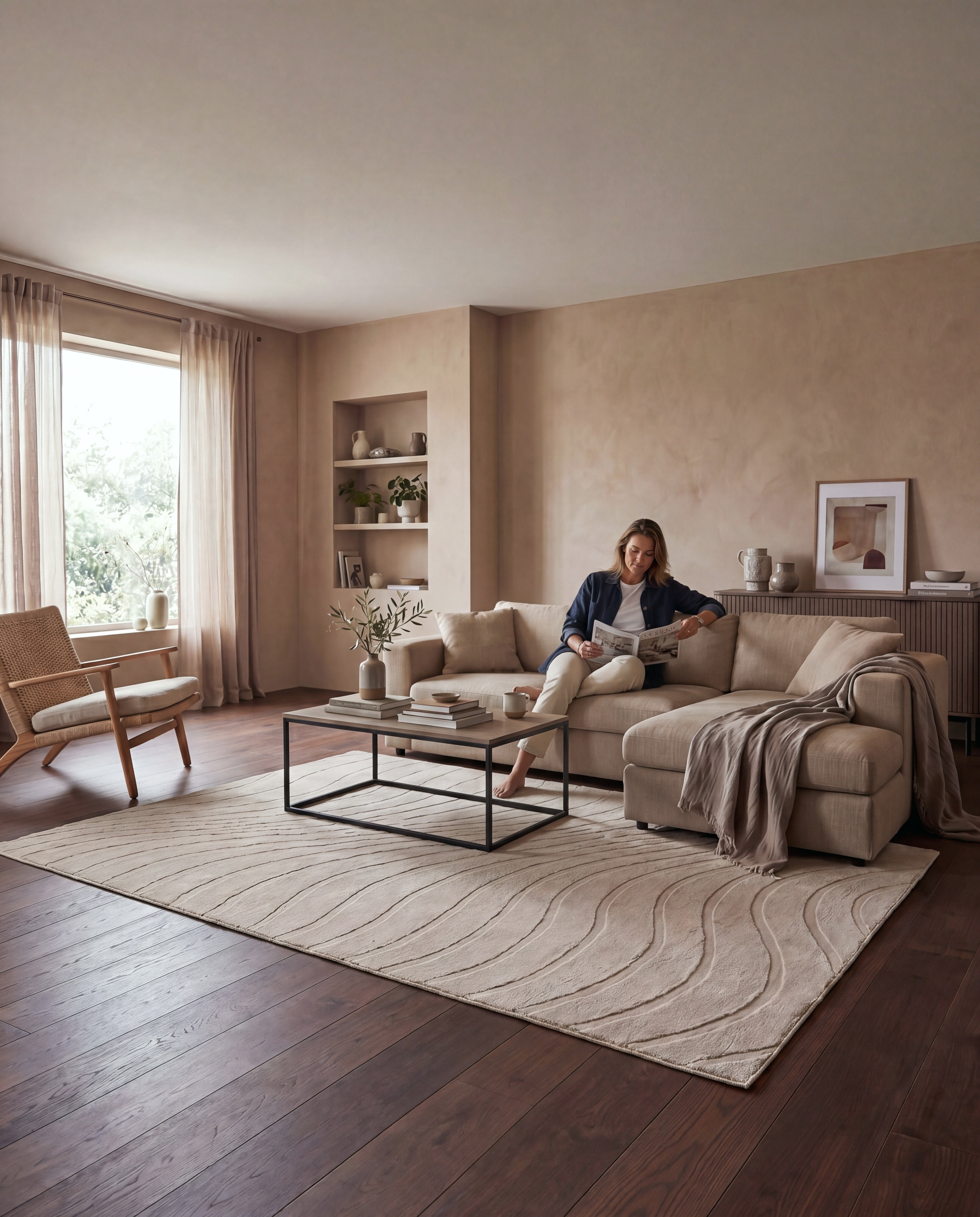 Japandi Vloerkleed - Terra Maris Beige