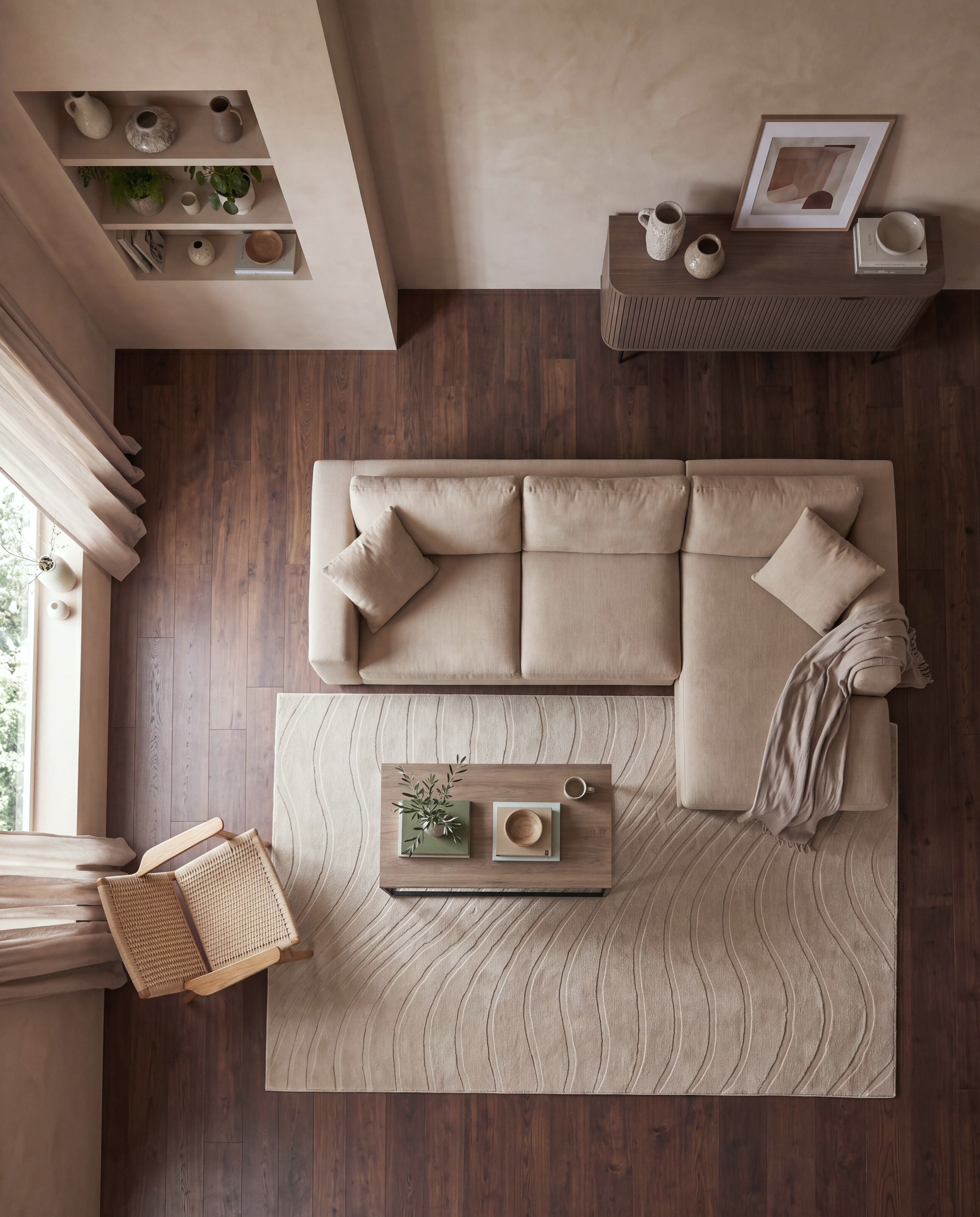 Japandi Vloerkleed - Terra Maris Beige