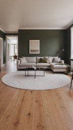Rond Japandi Vloerkleed - Ovara Zenith Creme