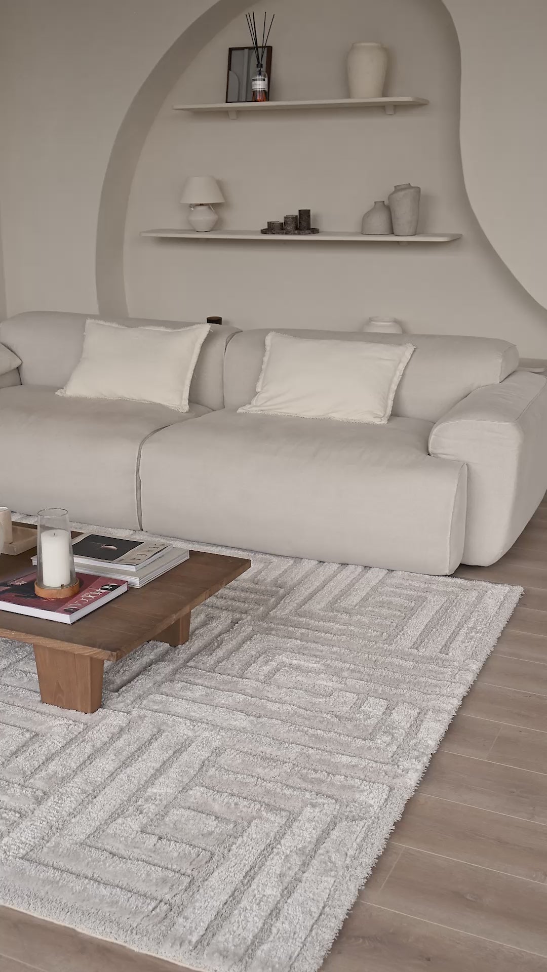 Modern Vloerkleed – Mallorca Wit