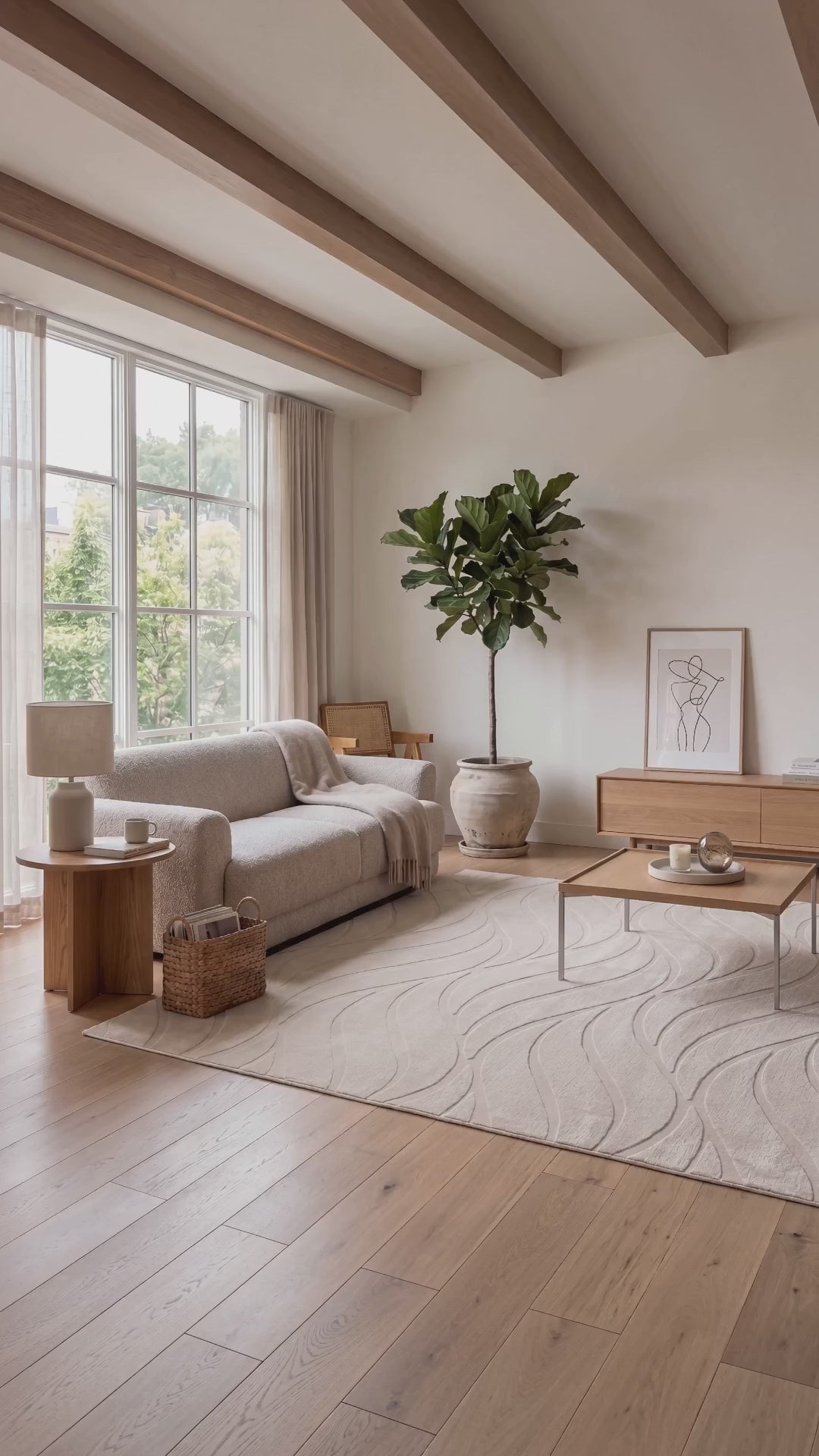 Japandi Vloerkleed Flova Beige