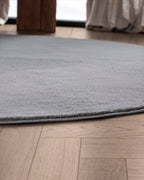 Rond Japandi Vloerkleed - Ovara Plano Grijs