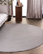 Rond Japandi Vloerkleed - Ovara Plano Taupe