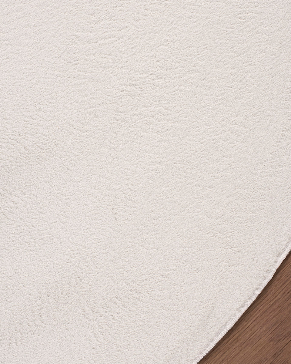 Rond Japandi Vloerkleed - Ovara Plano Beige