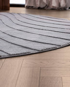 Rond Japandi Vloerkleed - Ovara Maris Grijs