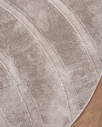 Rond Japandi Vloerkleed - Ovara Maris Taupe