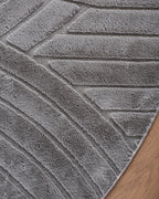 Rond Japandi Vloerkleed - Ovara Zenith Grijs