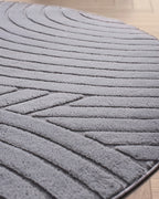 Rond Japandi Vloerkleed - Ovara Zenith Grijs